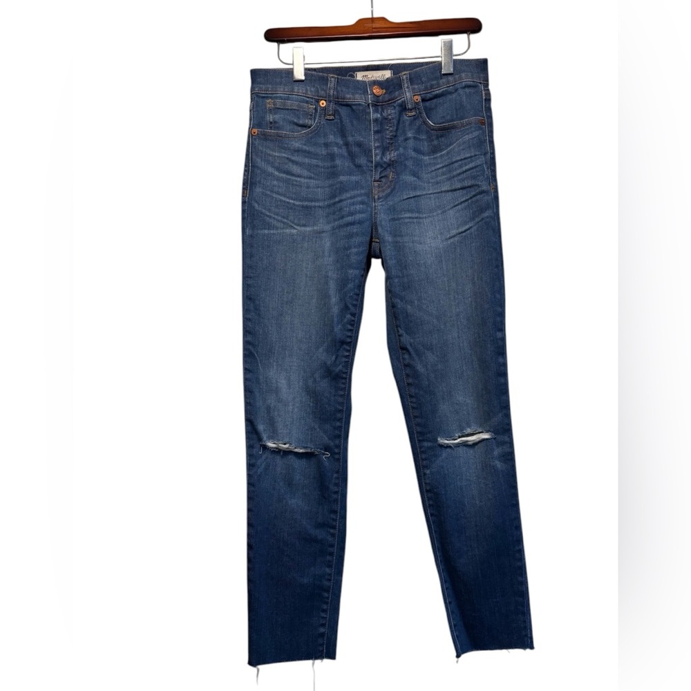 MADEWELL 9 inch High Rise Skinny Denim jeans with Cut Outs